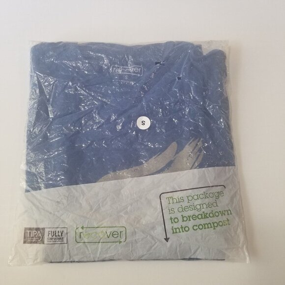 RECOVER Aviar Logo Recover T-Shirt (Short‎ Sleeve) 50-50 Blend Size S Color Blue - Picture 2 of 5